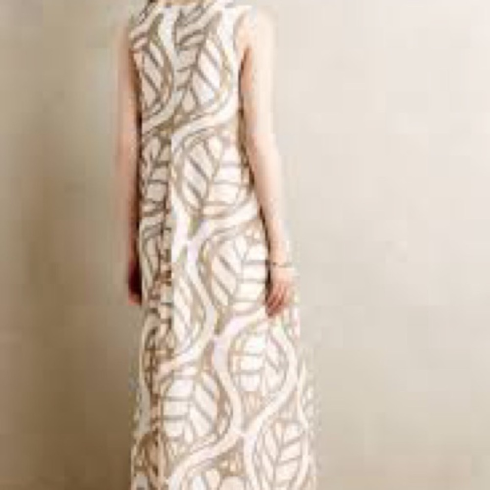 WHIT TWO Anthropologie Abstract Print Sleeveless Maxi Dress Size M - Picture 2 of 8